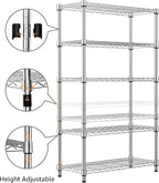 M MZG 1250 lbs Steel Heavy Duty 5-Tier Utility Shelving Unit Steel Organizer - Image 5