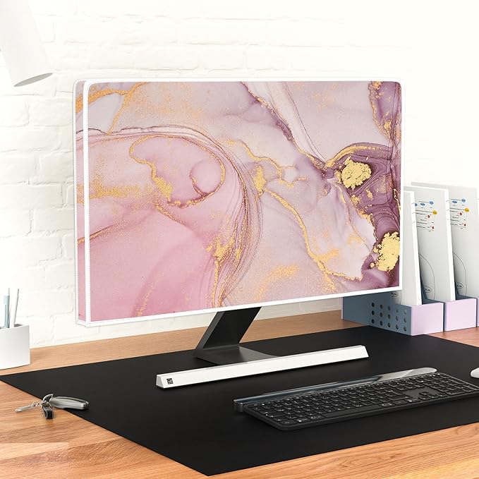 Baocicco Pink Gold Marble Waterproof Screen TV Cover 80 Inch Decorative Modern - Image 6