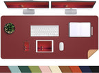 Leather Desk pad Protector, Large Desk mat by AFIING