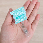 We Listen and We Don't Judge Funny Office Badge Reel | Retractable ID Card - Image 4