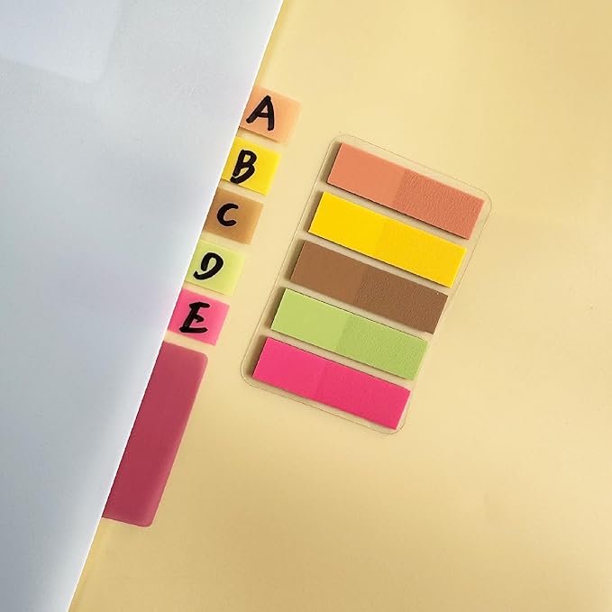ELII 500 PCS Sticky Index Tabs 2 Inch Book Tabs Page Markers File Tabs Self - Image 5