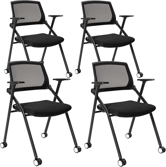 VACYOVKE Home Office Chair Set of 4 Adjustable Armrest Ergonomic Mid-Back by Vacyovkeofficechairs