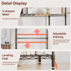 bestoffice | 4-tier wire shelf | 36" x showing dimensions