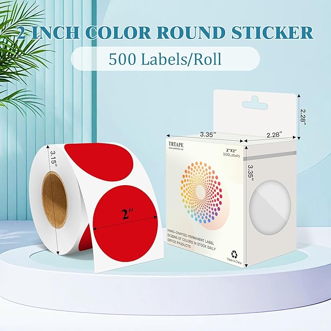 2 Inch Round Color Coding Labels - Image 2