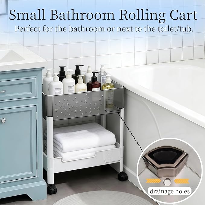 LiWNYRK 2 Tier Rolling Cart - Image 2