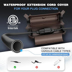 Flemoon Outdoor Extension Cord Waterproof Cover, Weatherproof Electrical - Image 2