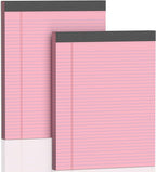 2 Pack Legal Pads 8.5 X11, College Ruled Notebook, 100 Sheets Pink Note Pad by Glyanlee