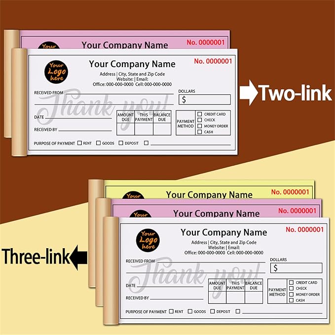Custom Invoice Book in 3-Part /2-Part Receipt Book - Image 2