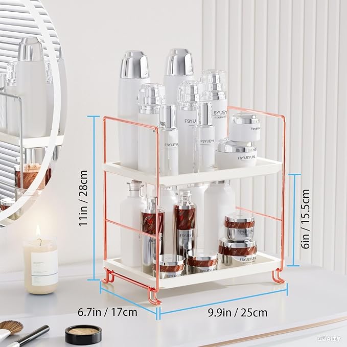 FSyueyun 2-Tier Bathroom Countertop Organizer, Tool-Less Installation Premium - Image 2