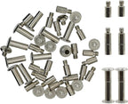 30 Pack Chicago Screws and Extention Posts for Binding Extending Scrapbook Photo Album Refill Pages Compatible with Pioneer Photo Albums (Silvery, Diameter 5mm)