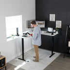 VIVO Electric Corner 63 x 55 inch L-Shaped Standing Desk, Memory Height - Image 2