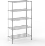 Regal Altair 21" Deep x 42" Wide x 74" Height Wire Shelving Kit | 5-Tier | NSF
