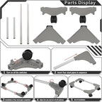 Liitrton Mobile CPU Stand with 4 Locking Casters, Ventilated PC Tower Stand - Image 7