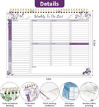 ALKALO 104 Pgs Weekly To Do List Notepad, 52 Duplex-Printed Undated Sheets 100 - Image 3