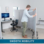 VIVO Freestanding 24 x 66 inch Privacy Panel, Mobile Cubicle Divider, Single 24 - Image 3