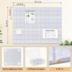 Smarpau Cork Board 48"X36", 12 Pack Nine-Grid Felt Bulletin Boards, Small Pin - Image 2