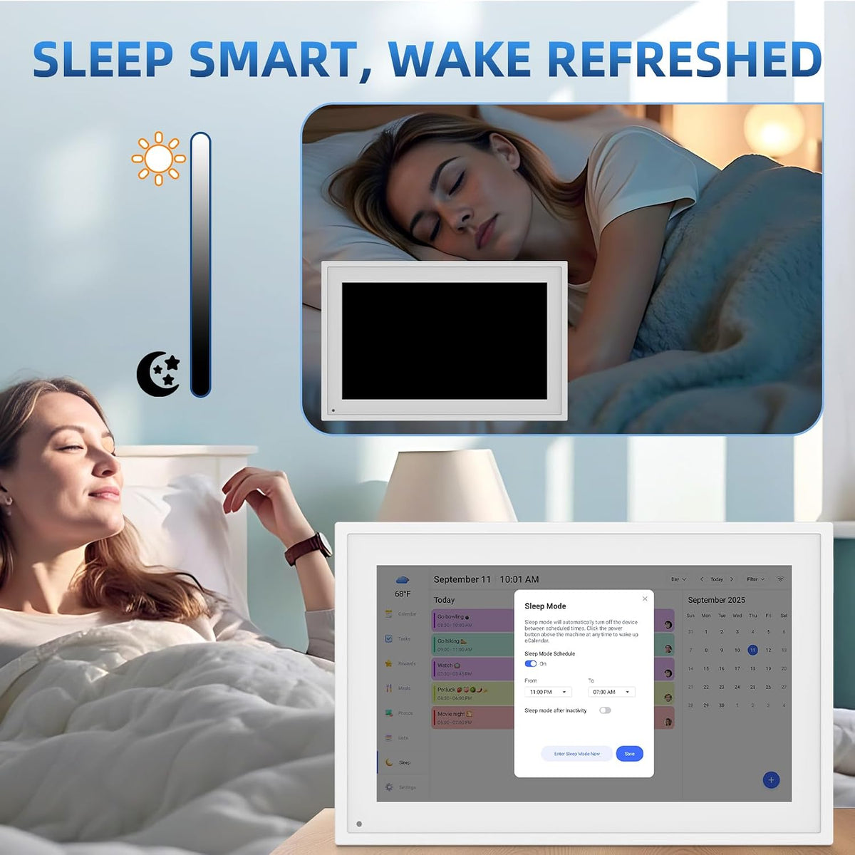 10.1" Digital Calendar, Full HD Smart Display for Family Organizer