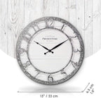 Presentime & Co 13" Farmhouse Series Wall Clock, Quartz Movement, Shiplap Style - Image 4