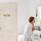 Bathroom Sign Sticker for Business and Home，Self-adhesive Brushed Gold Bathroom - Image 6
