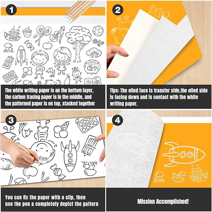 PSLER 30PCS White Carbon Transfer Paper - Image 5