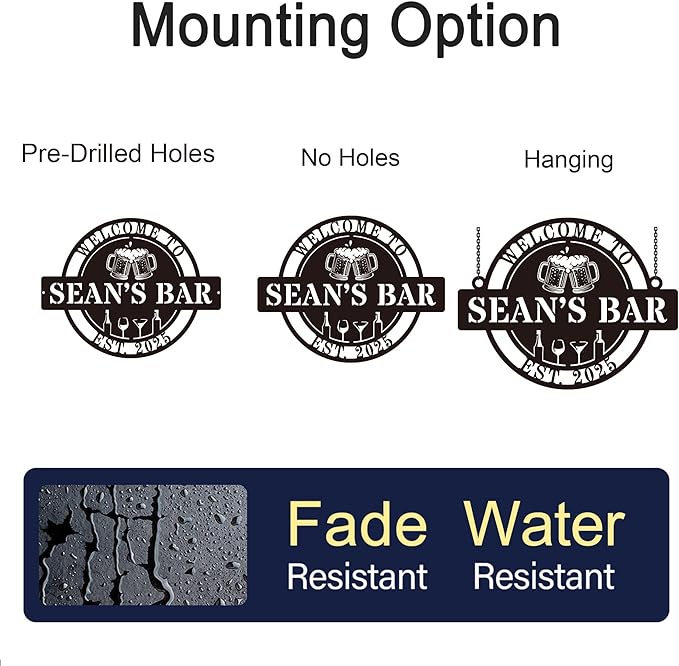 Custom Bar Sign Personalized Name Bar Wall Decor - Image 6