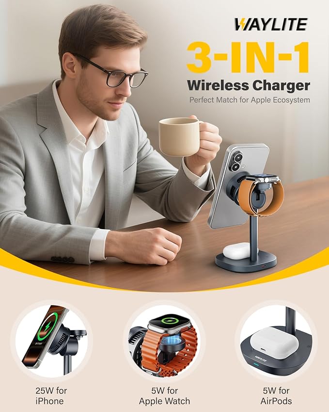 25W Qi2.2 Fast Wireless Charger Stand - Image 3