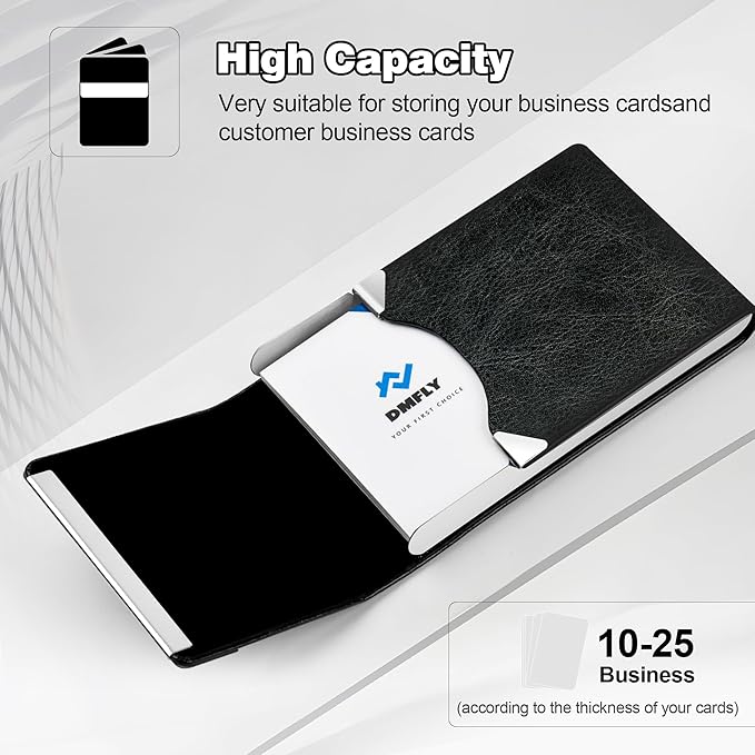 DMFLY Business Card Holder for Women or Men, Business Card Case - Image 2