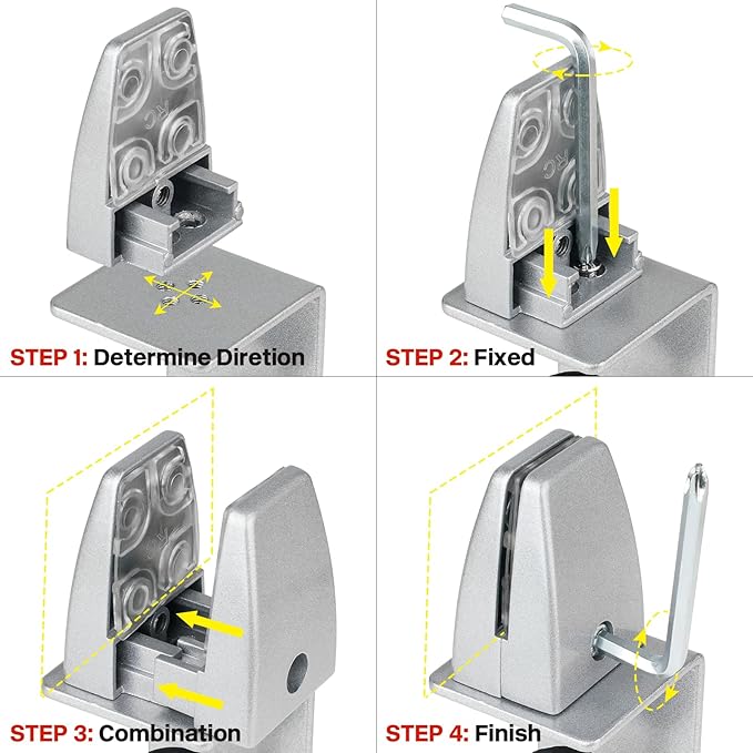 2 Packs Sneeze Guard Support, Aluminum Adjustable Partition Clamp, Acrylic Desk - Image 6