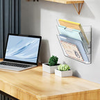 SUPEASY Clear Acrylic Single Pocket, Large Plastic Hanging Wall Mount File - Image 6