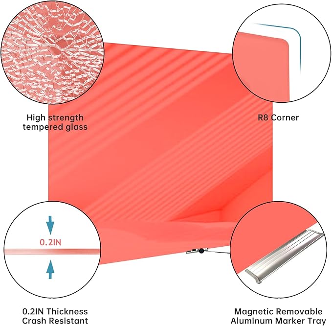 Magnetic Glass Whiteboard - Image 2