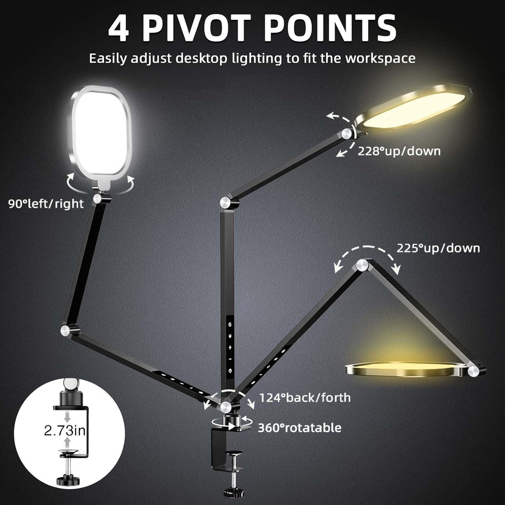 2 packs video conference light for computer, webcam, side view