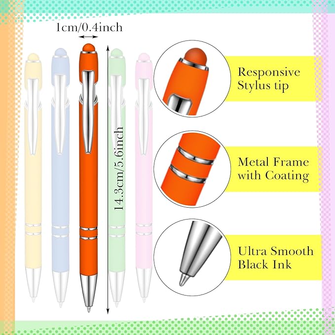 Zonon 38 Pieces Rubberized Ballpoint Pen - Image 3