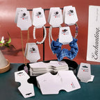 200PCS Necklace Display Cards Self Adhesive Jewelry Packaging Card - Image 5