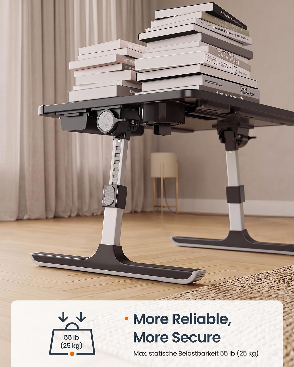 SONGMICS HOME Lap Desk, Height & Angle Adjustable Laptop Stand for Bed
