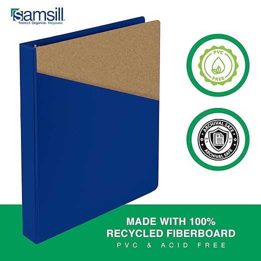 Samsill 1 Inch 3 Ring Binders, Made in USA, Economy Round Ring, 200 Sheet - Image 4