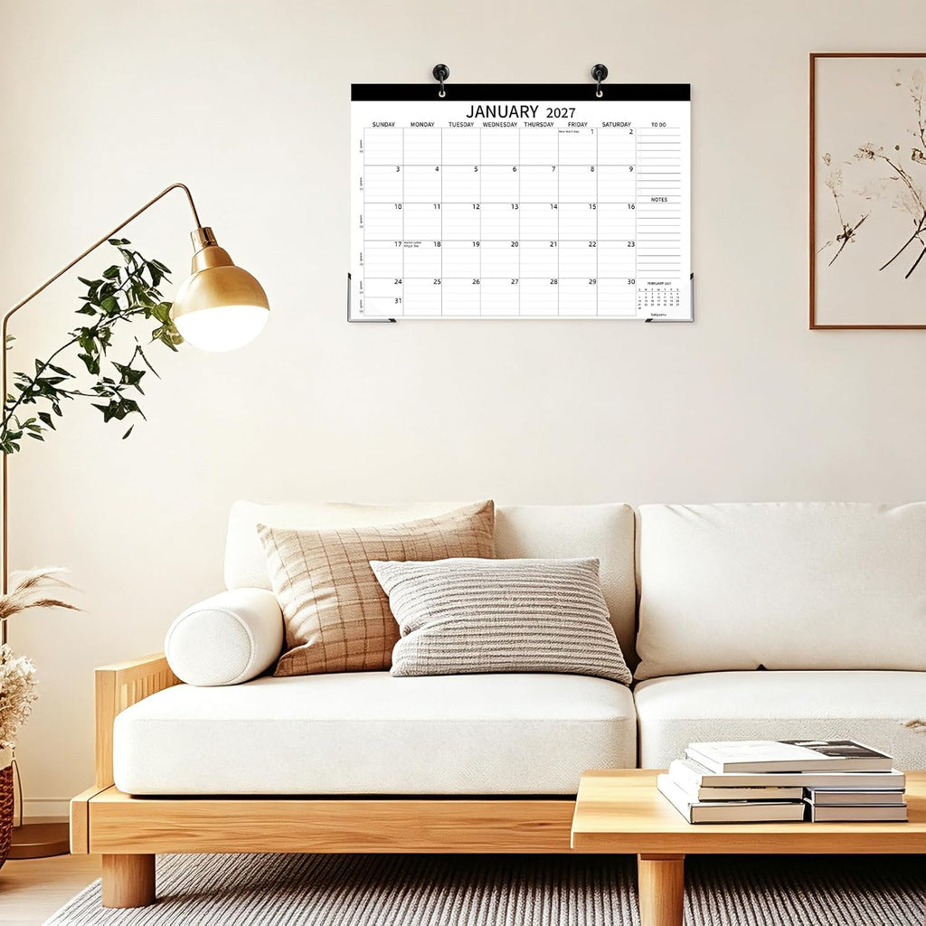 Desk Calendar 2026-2027, 17" x 12" Large Desk Calendar July 2026 to December 2027, 18 Months Calendar for Home Office
