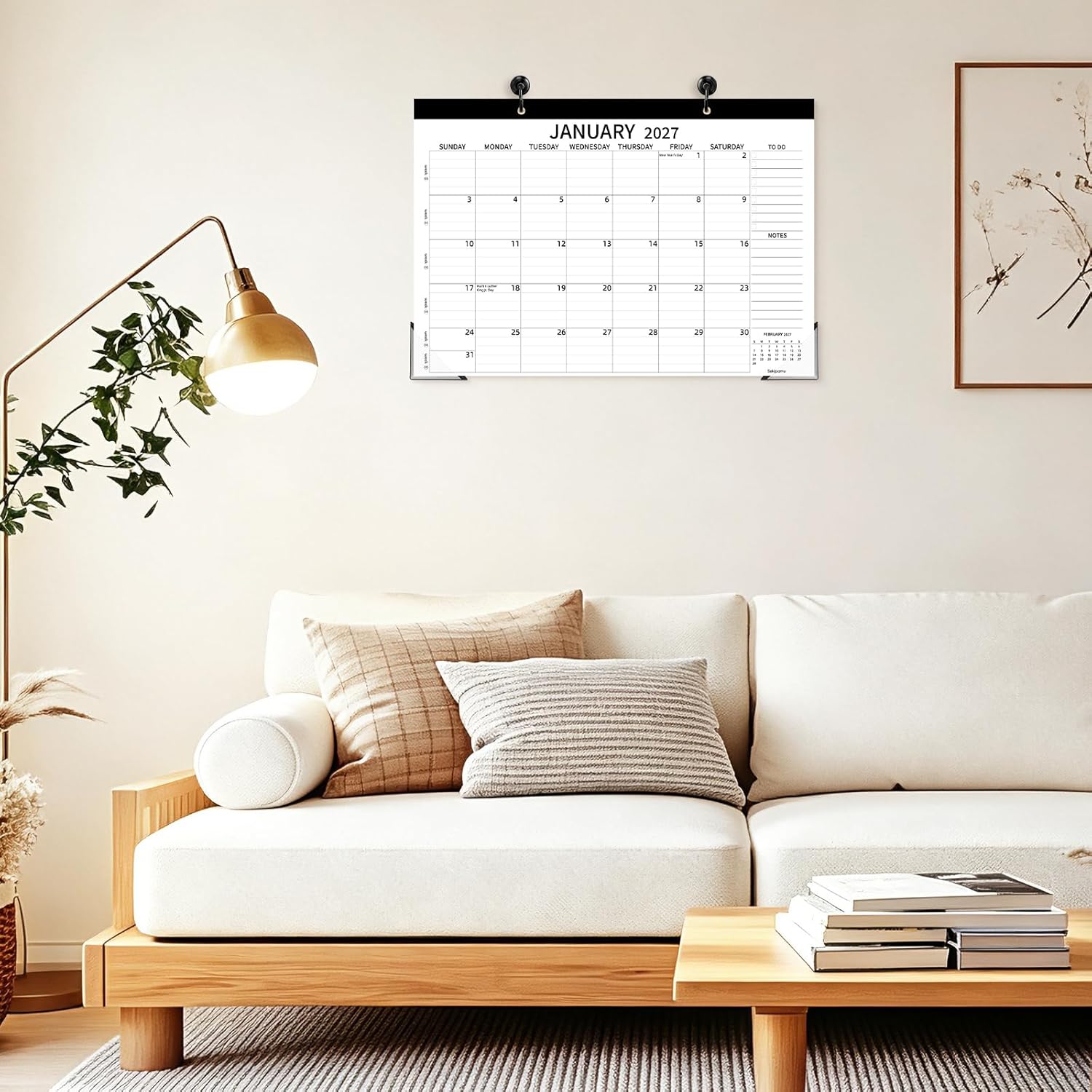 Desk Calendar 2026-2027, 17" x 12" Large Desk Calendar July 2026 to December 2027, 18 Months Calendar for Home Office
