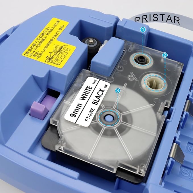 Pristar Replace for Casio XR-9WE XR9WE XR-9WE2S 9mm Labeling Tape 3/8" Black On - Image 4