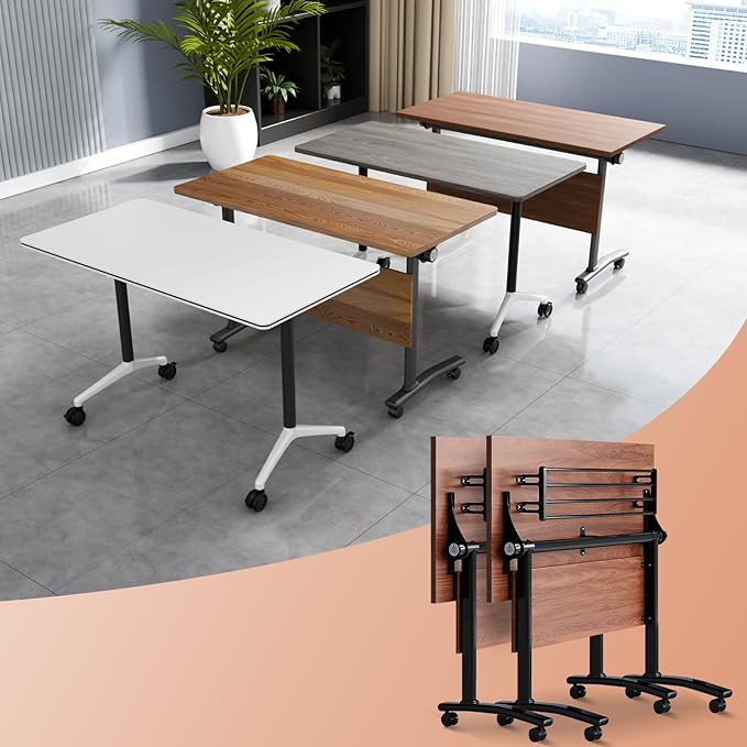 Conference Table Flip Top Mobile Conference Room Tables, Folding Conference by WYMHYZ
