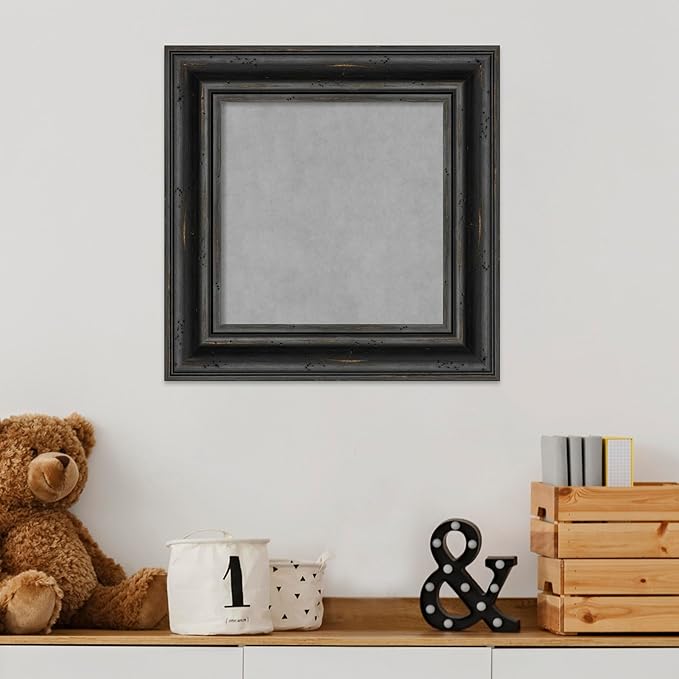 Amanti Art Black Framed Magnetic Board 17x17 X-Small Vision Board - Image 5