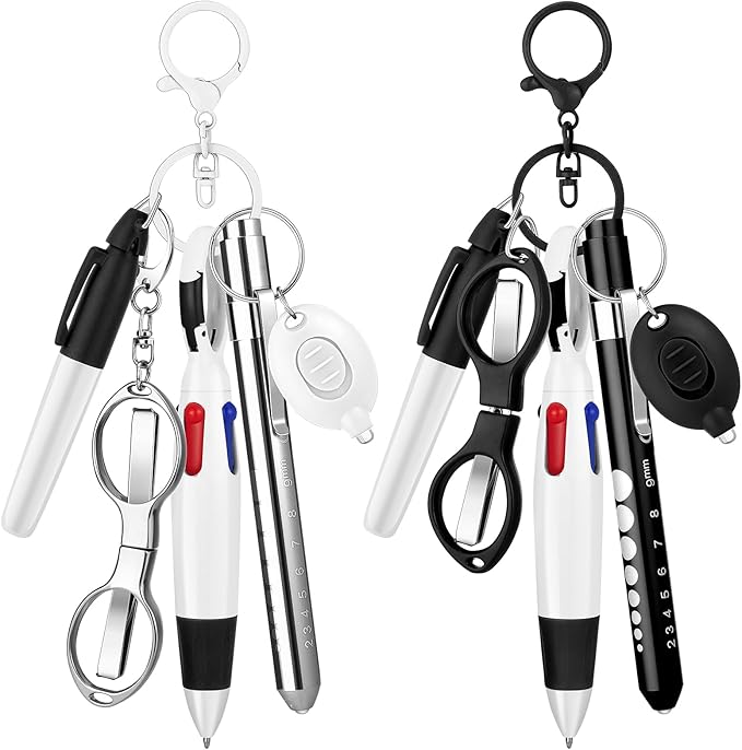 12 pcs Nurse Pen Set Two Colors Black Silver Include Permanent Marker Pen Pen by Draupnir