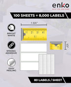 enKo 8000 Labels, 1/2" x 1-3/4" - Image 2