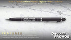 DISCOUNT PROMOS Custom Twist Action Plastic Stylus Pens, Personalized Bulk Pack - Image 2