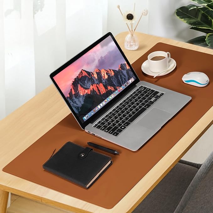 Desk Pad Blotter, Wolaile 36x17 in Large PU Leather Mouse Pad, Waterproof - Image 8