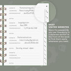 Clever Fox Password Book Spiral – Mini Internet Address & Password Organizer - Image 4