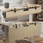 2-in-1 Under Desk Cable Management Tray & Privacy Panel, Dual-Sided Felt Cord - Image 5