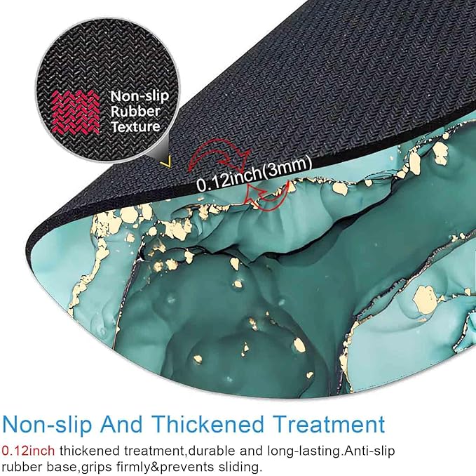 IMAYONDIA Teal Turquoise Mouse Pad Green, Luxury Small Luxury Womens Mouse Pads - Image 3