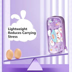 UINSUE Cute Pen case Adorable Bunny Transparent 3-Layer Large Capacity Pencil - Image 7