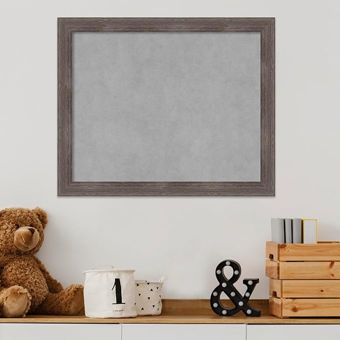 Amanti Art Grey Framed Magnetic Board 19x23 Small Vision Board - Image 5