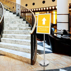 DISPLAYSWORKER Adjustable Poster Sign Stand, Floor-Standing Sign Holder - Image 6